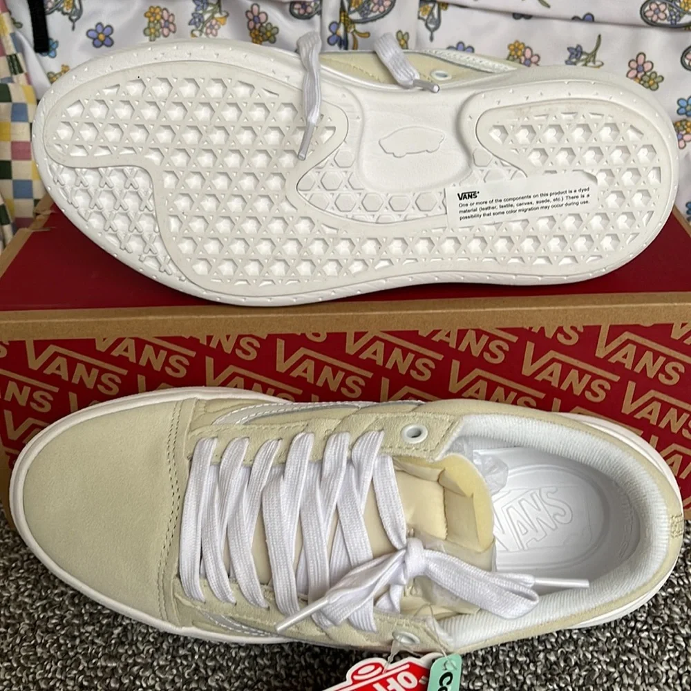 Vans WMNS Old Skool Over Sand/White VN0A705E1NF Platforms Sneakers